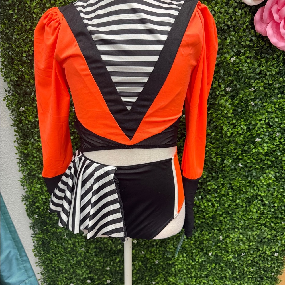 Striped Orange and Black Adult Dance Costume